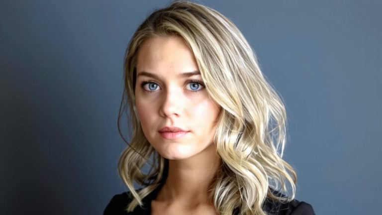 blonde hair blue eyes