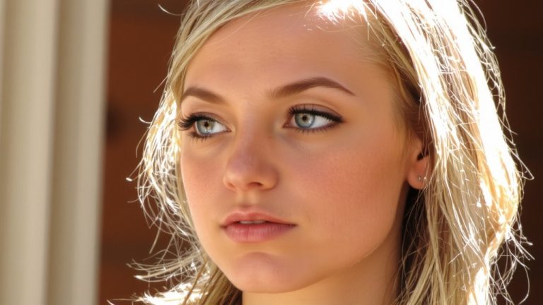 blonde hair blue eyes