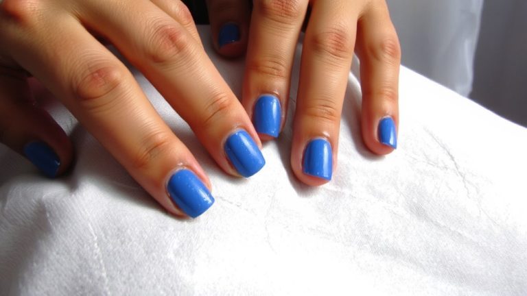 blonde hair blue eyes nails