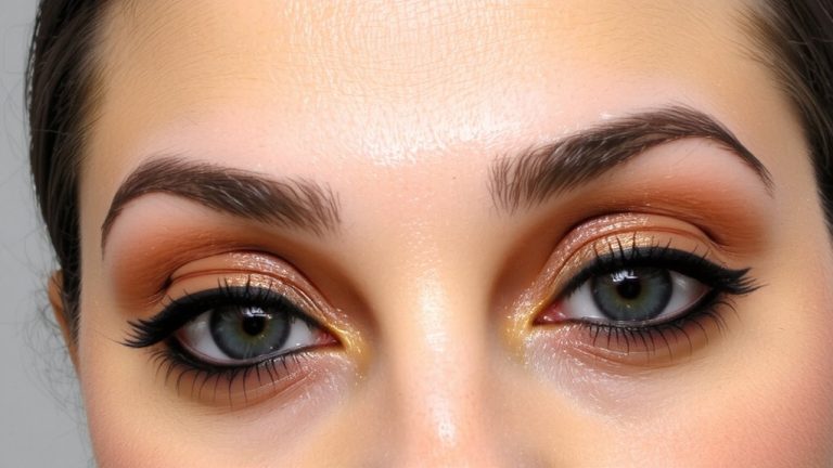 bold smoky metallic contrasting eye makeup