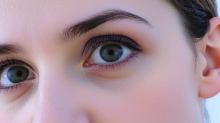 brown eyeliner enhances green eyes