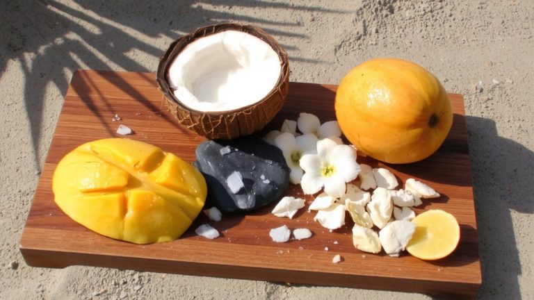 coconut mango tiare blossom