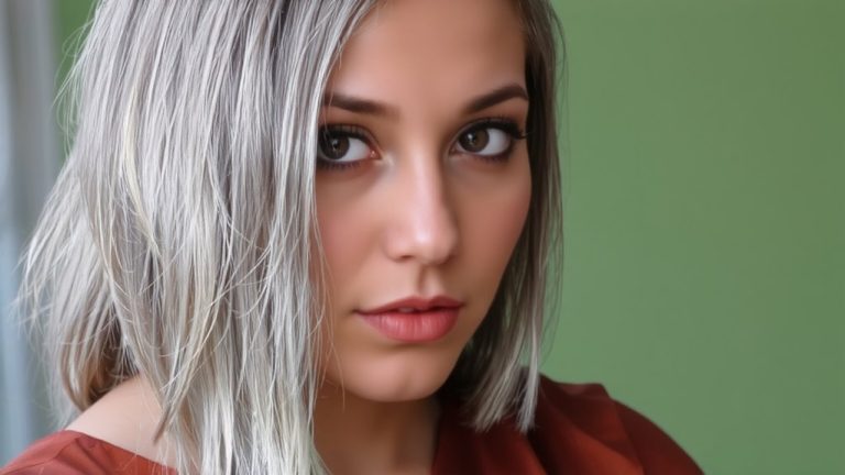 colors for grey hair brown eyes