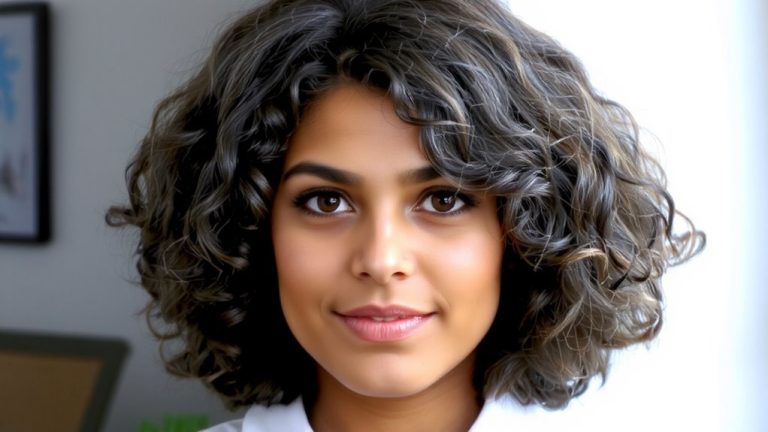 curly cut for oval face