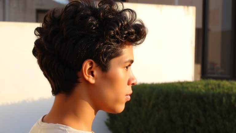 curly hair round face cut