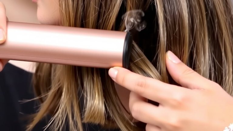 flat iron curling technique