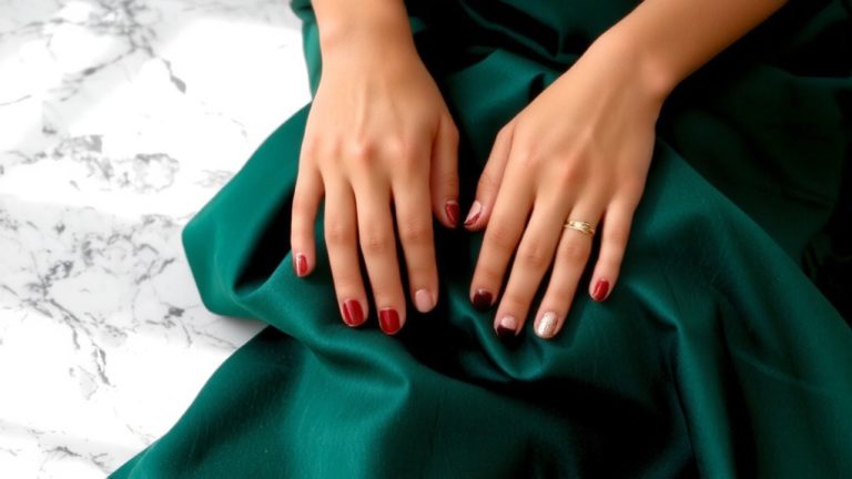nail colors for green dress