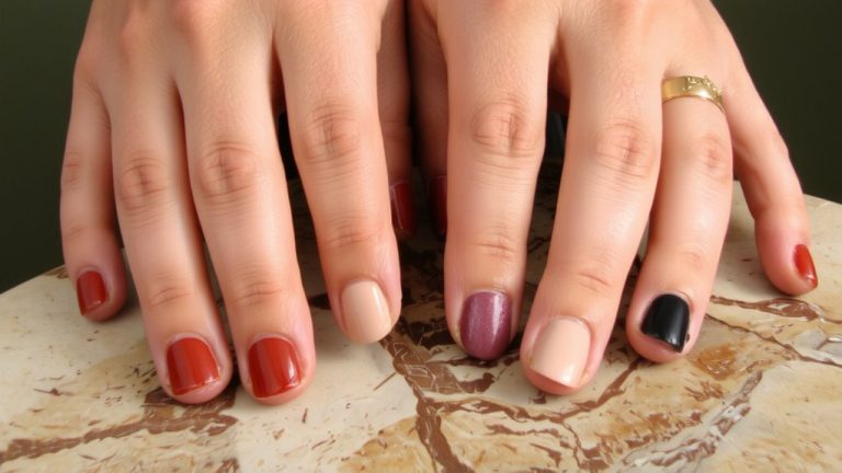 nail shades for red tones