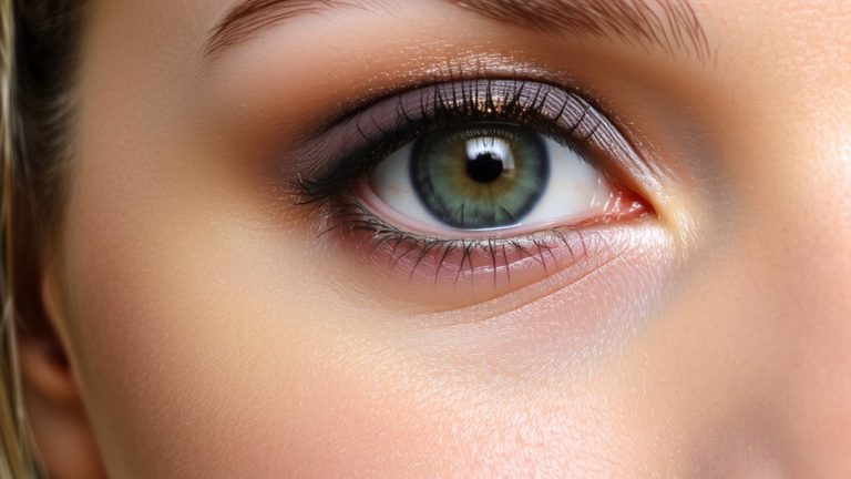 plum enhances green eyes