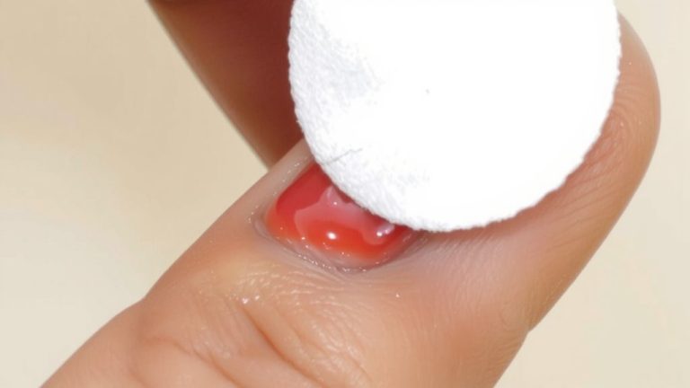 remove nail polish from skin