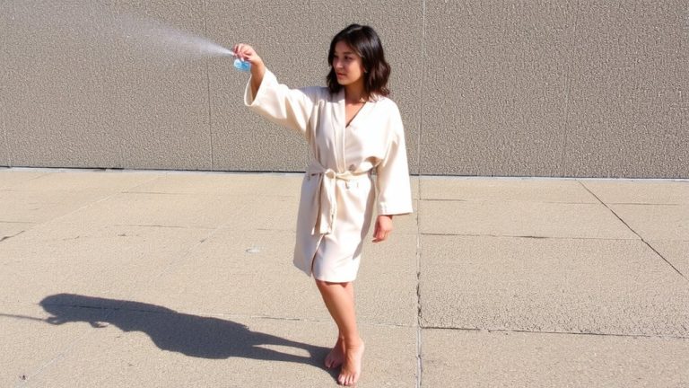 spray perfume evenly naturally