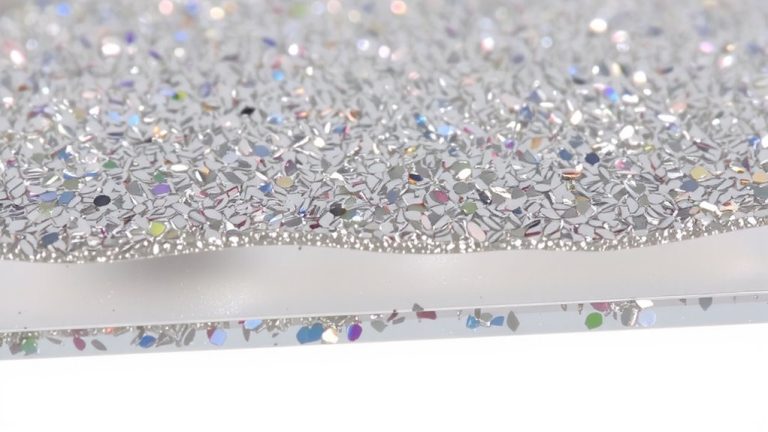 translucent glitter layering technique