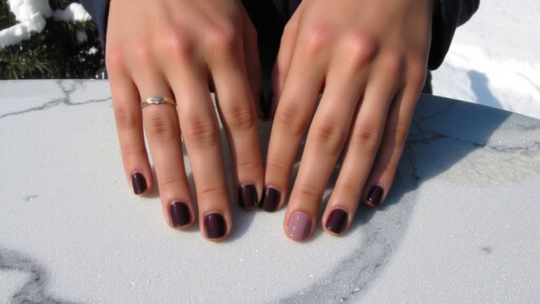 winter skin tone nails