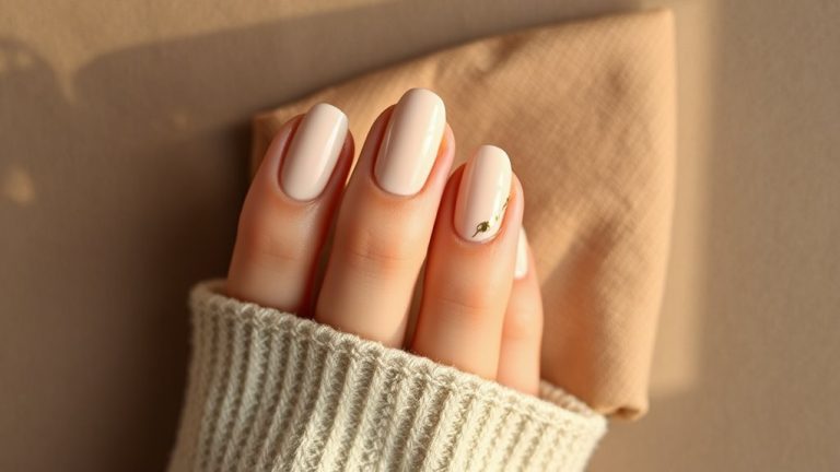 chic polished short nails