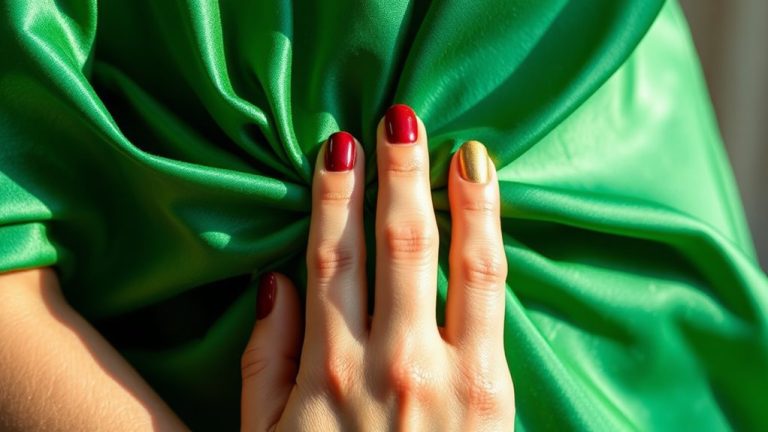 emerald green dress nail colors