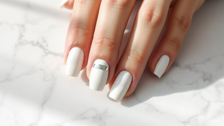fresh chic white nails