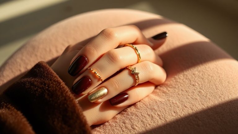 gold complementing nail shades