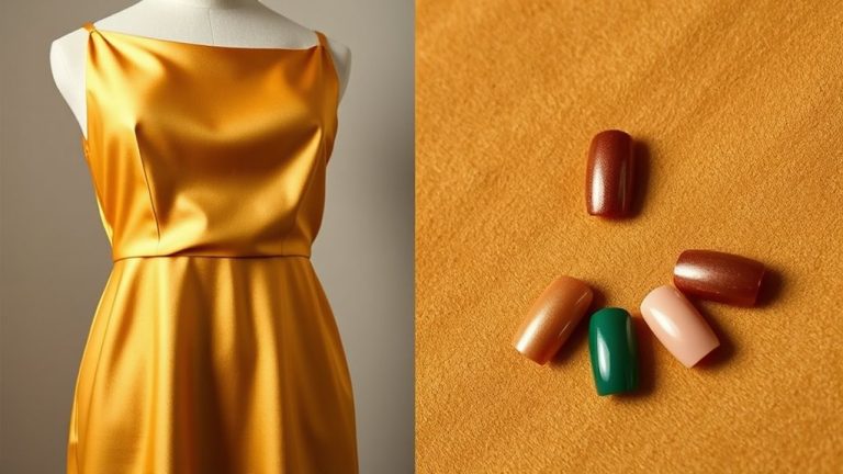 gold dress nail pairings