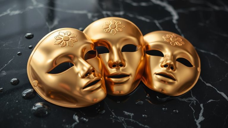 luxurious gold face masks