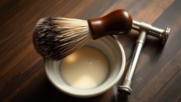 luxurious shaving brush and bowl