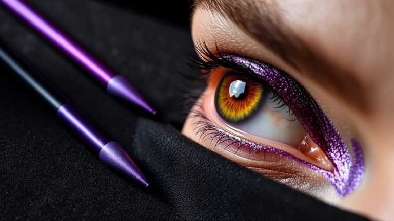 purple eyeliners for hazel eyes