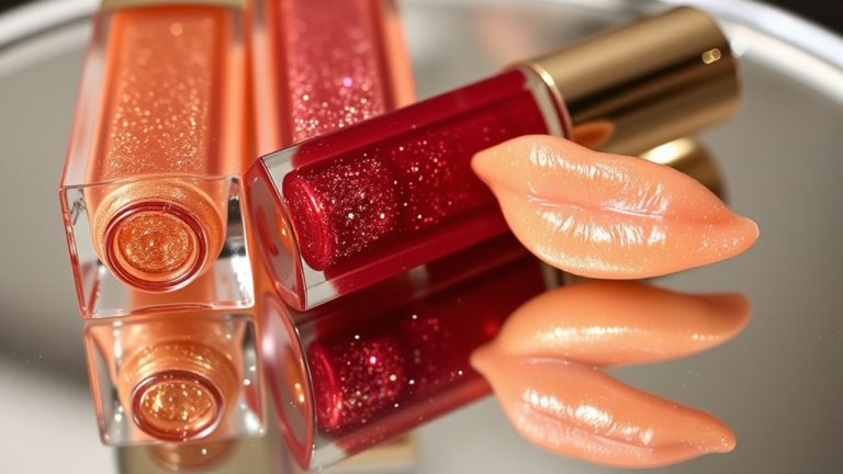 shiny non sticky glitter glosses