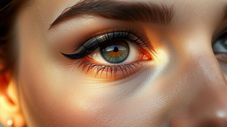 subtle drama with gray mascara