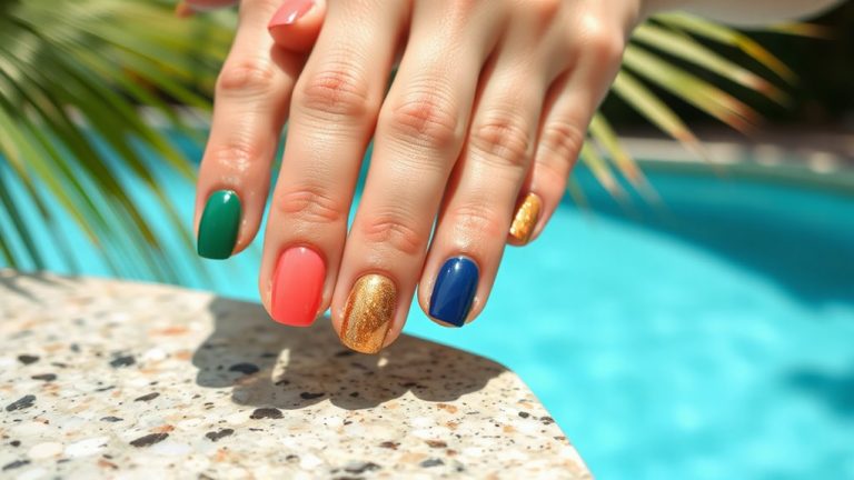 trendy summer dip nail colors