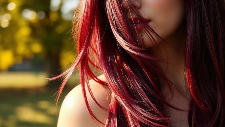 vibrant maroon hair dye